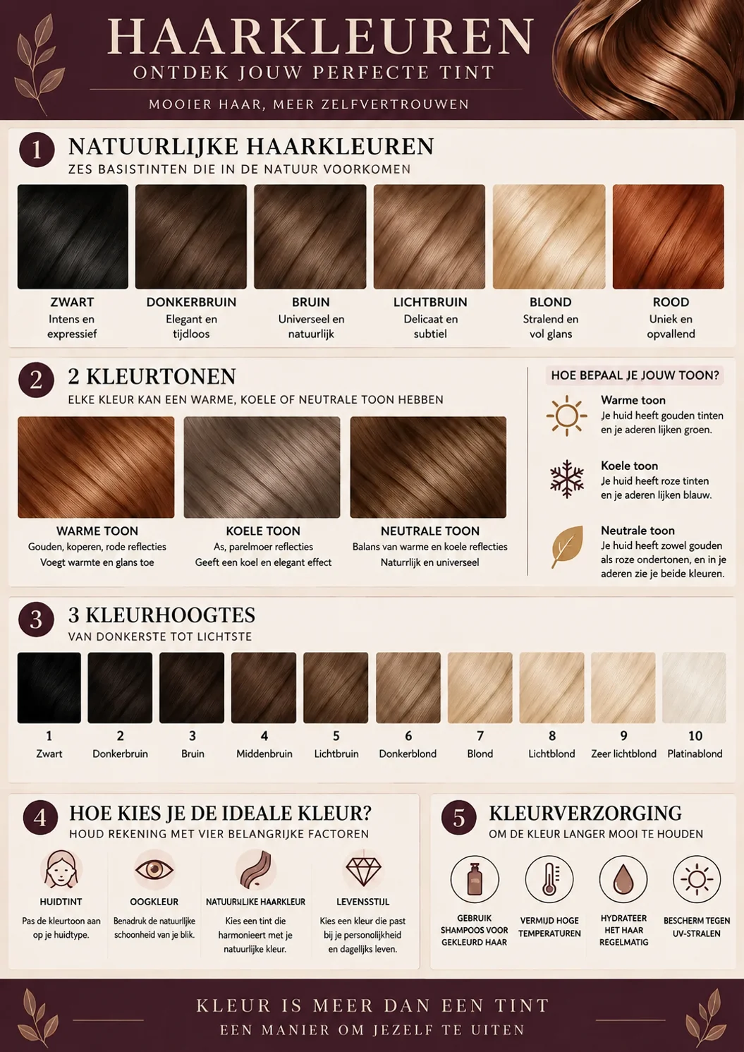 Haarkleuren – ontdek uw perfecte tint